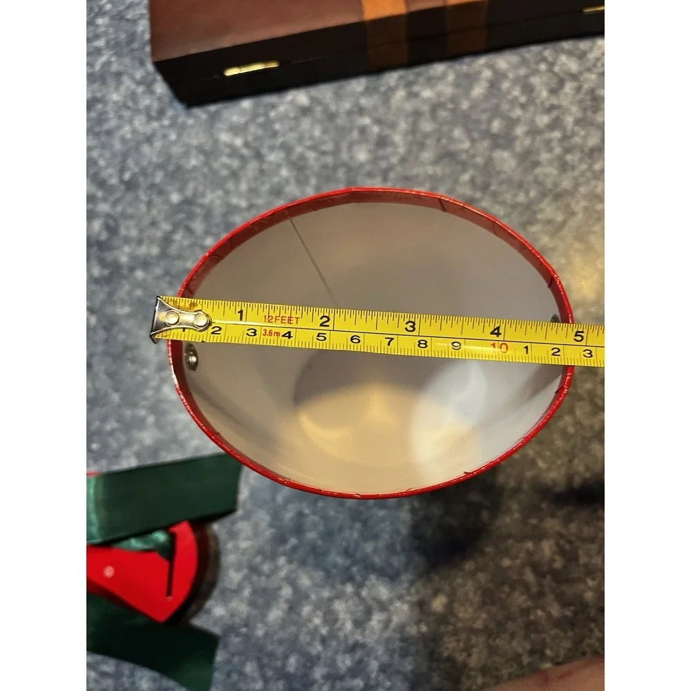 VINTAGE Red STARBUCKS CARDBOARD Oval GIFT BOXES (9 Inches X 5 Inches)